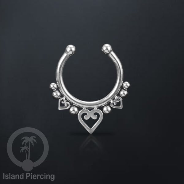 Perhiasan Tindik hidung Septum palsu pakai tanpa lubang, Nose Piercing Septum Jewelry