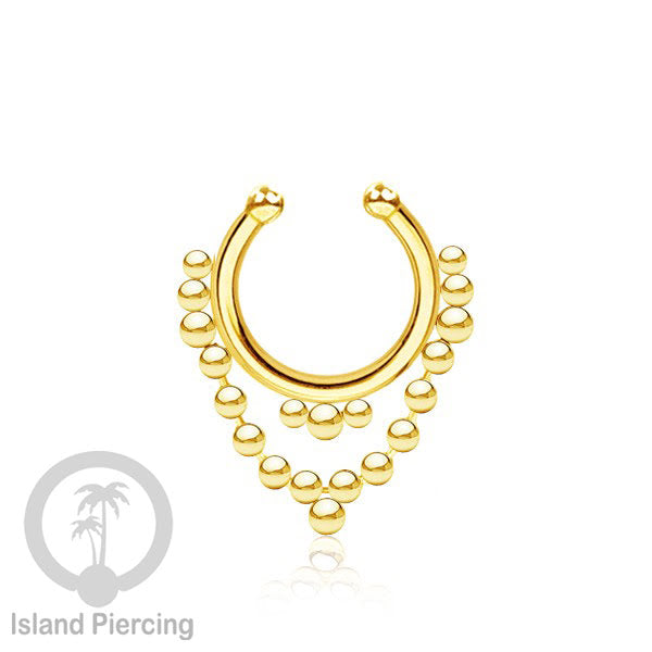 Perhiasan Tindik hidung Septum palsu pakai tanpa lubang, Nose Piercing Septum Jewelry
