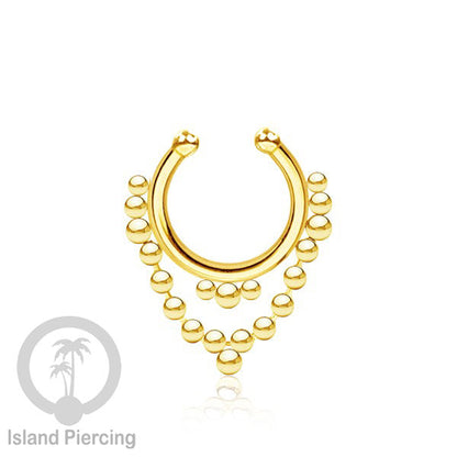 Perhiasan Tindik hidung Septum palsu pakai tanpa lubang, Nose Piercing Septum Jewelry