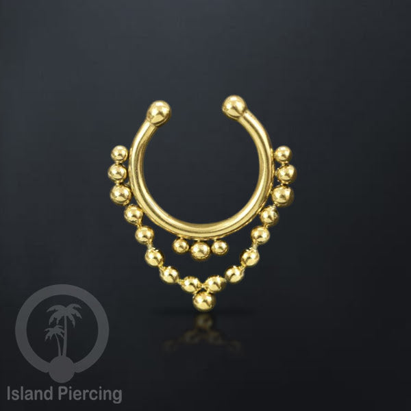 Perhiasan Tindik hidung Septum palsu pakai tanpa lubang, Nose Piercing Septum Jewelry