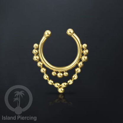 Perhiasan Tindik hidung Septum palsu pakai tanpa lubang, Nose Piercing Septum Jewelry