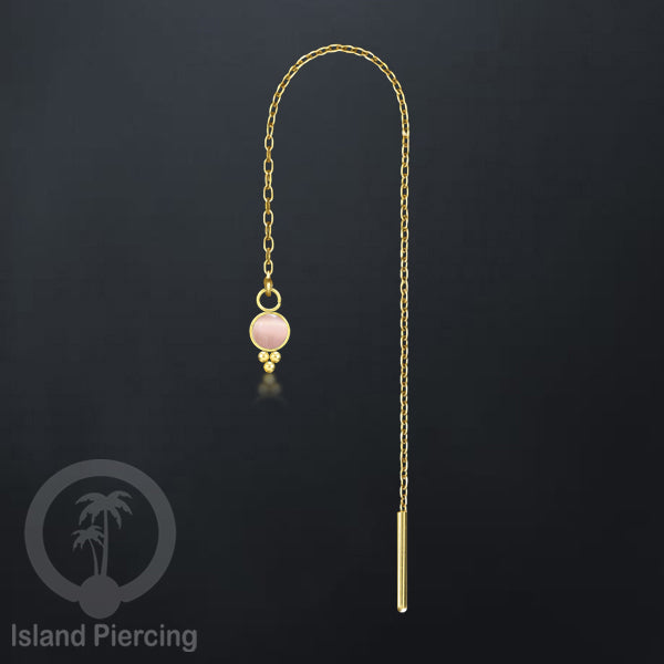 Anting Rantai Ear Threader Stainless warna gold dengan batu banyak variasi model dan warna
