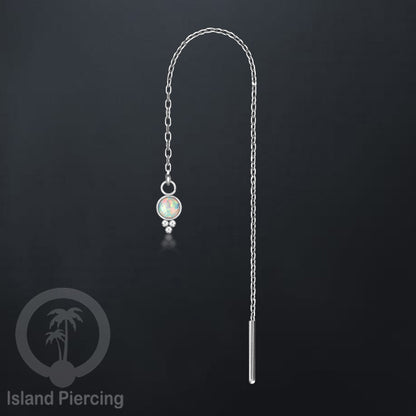 Anting Rantai Ear Threader Stainless warna silver variasi batu anyak model dan warna