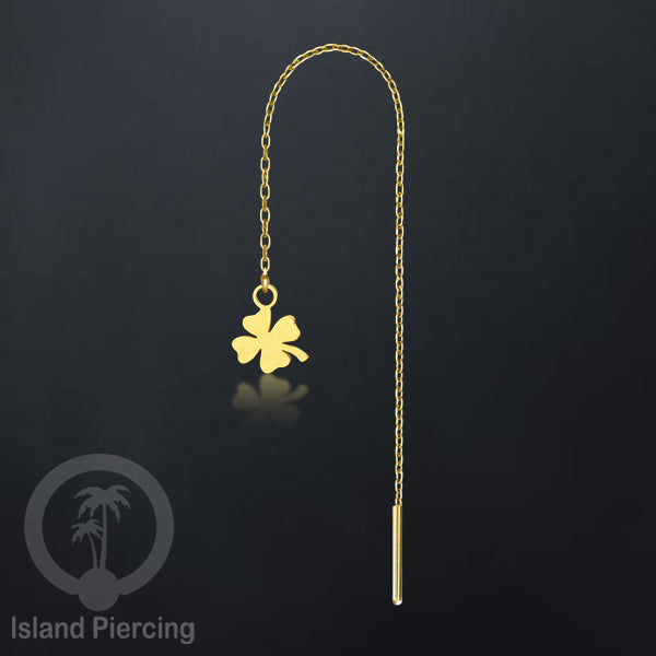Anting Rantai Ear Threader Stainless warna gold motif Bintang, Love Heart, Lotus, Peace, Flower of Life...