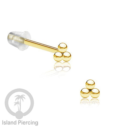 Anting Stud Stainless warna gold kualitas tinggi