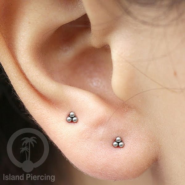 Anting Stud Stainless steel warna silver kualitas tinggi