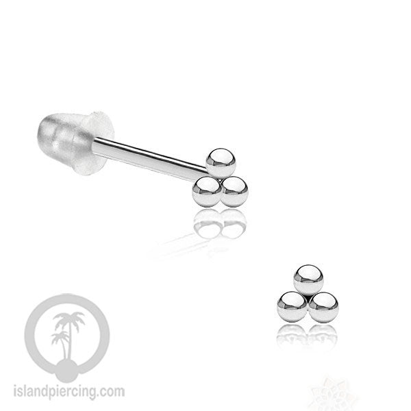Anting Stud Stainless steel warna silver kualitas tinggi