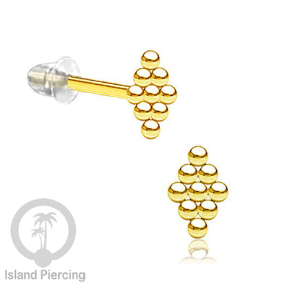 Anting Stud Stainless warna gold kualitas tinggi