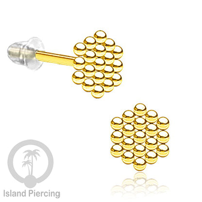Anting Stud Stainless warna gold kualitas tinggi