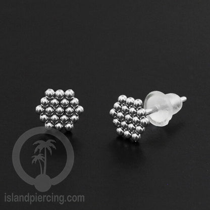 Anting Stud Stainless steel warna silver kualitas tinggi