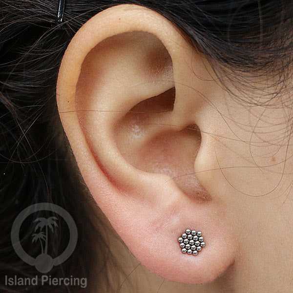 Anting Stud Stainless steel warna silver kualitas tinggi