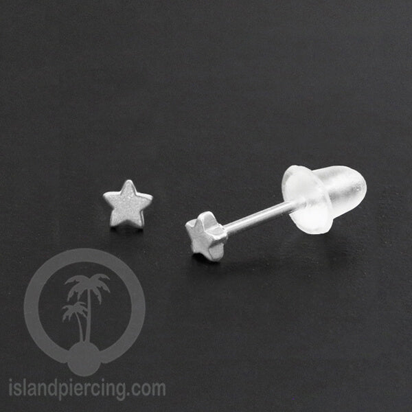 Anting Stud Stainless steel warna silver kualitas tinggi