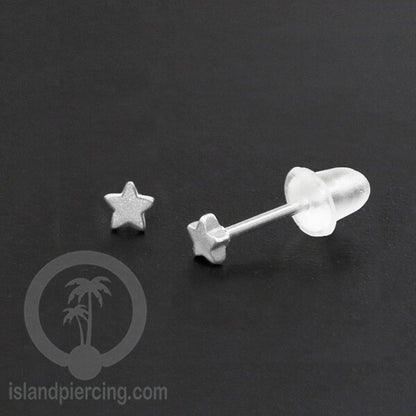 Anting Stud Stainless steel warna silver kualitas tinggi