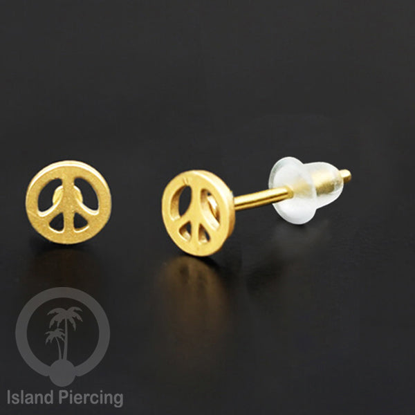 Anting Stud Stainless warna gold design yang cantik dengan banyak pilihan menarik