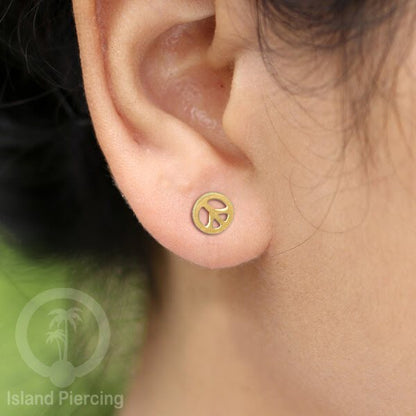 Anting Stud Stainless warna gold design yang cantik dengan banyak pilihan menarik