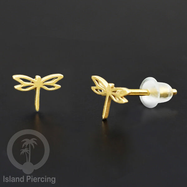 Anting Stud Stainless warna gold design yang cantik dengan banyak pilihan menarik
