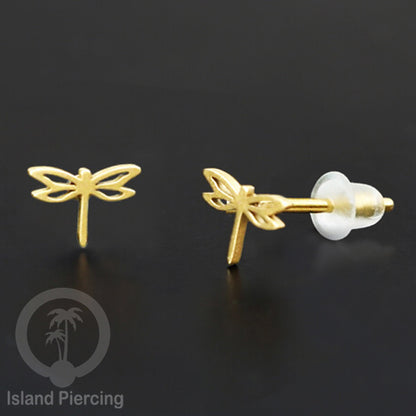 Anting Stud Stainless warna gold design yang cantik dengan banyak pilihan menarik