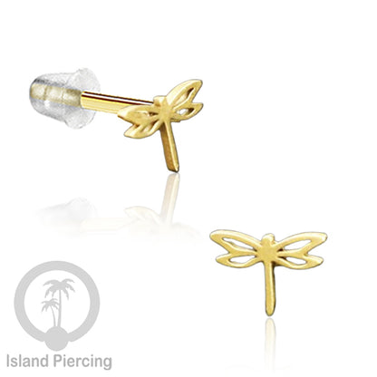 Anting Stud Stainless warna gold design yang cantik dengan banyak pilihan menarik