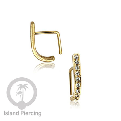 Nose Piercing Jewelry Perhiasan Hidung Nose Screw warna silver &amp; gold