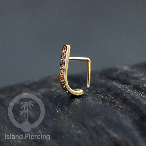 Nose Piercing Jewelry Perhiasan Hidung Nose Screw warna silver &amp; gold