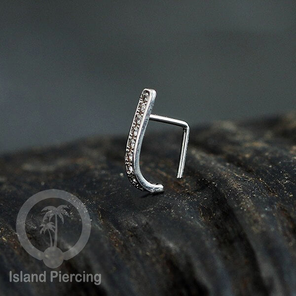 Nose Piercing Jewelry Perhiasan Hidung Nose Screw warna silver &amp; gold