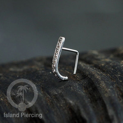 Nose Piercing Jewelry Perhiasan Hidung Nose Screw warna silver &amp; gold