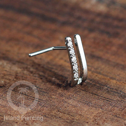 Nose Piercing Jewelry Perhiasan Hidung Nose Screw warna silver &amp; gold