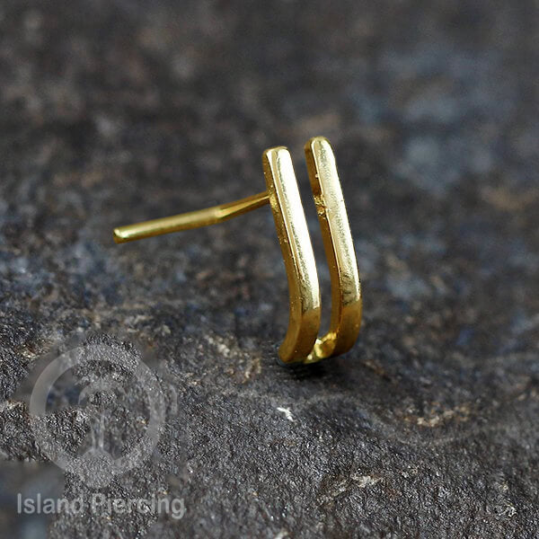 Nose Piercing Jewelry Perhiasan Hidung Nose Screw warna silver &amp; gold