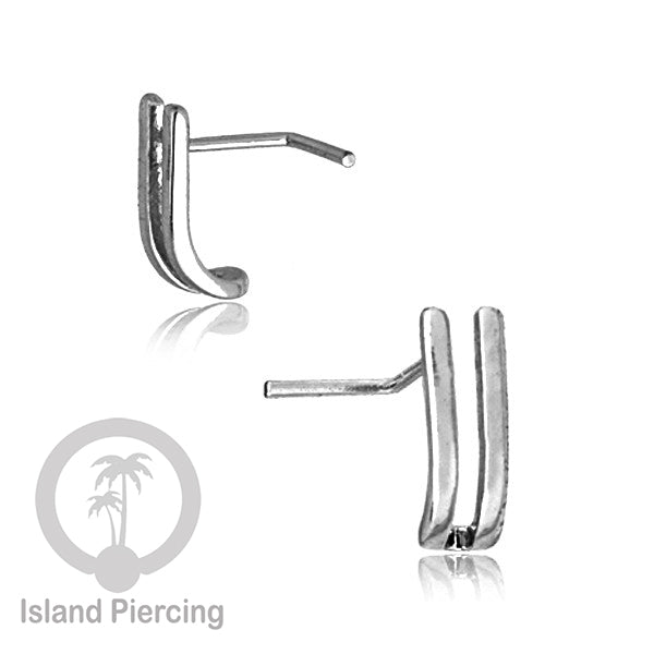 Nose Piercing Jewelry Perhiasan Hidung Nose Screw warna silver &amp; gold