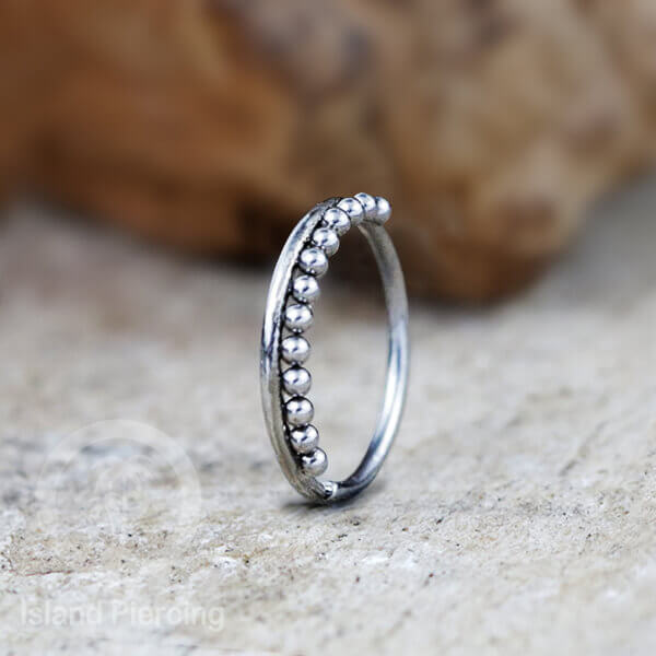 Nose Ring Piercing Jewelry Perhiasan Hidung banyak model keren warna silver