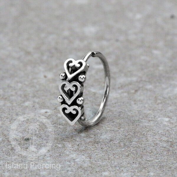 Nose Ring Piercing Jewelry Perhiasan Hidung banyak model keren warna silver