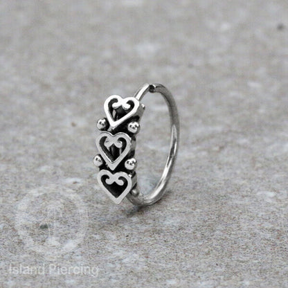 Nose Ring Piercing Jewelry Perhiasan Hidung banyak model keren warna silver