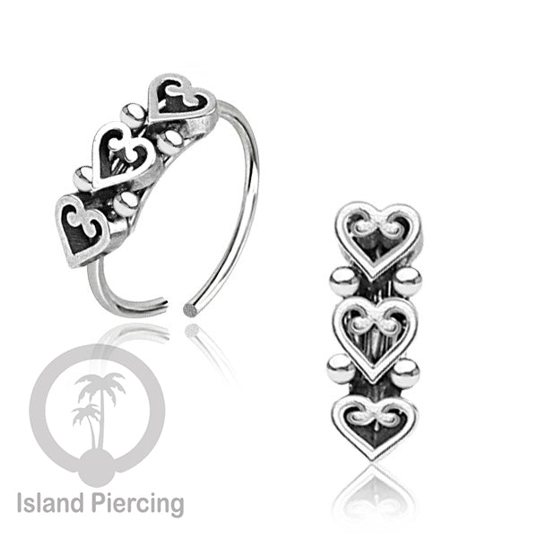 Nose Ring Piercing Jewelry Perhiasan Hidung banyak model keren warna silver