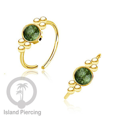 Nose Piercing Jewelry Perhiasan Hidung Nose Ring gold dengan Batu Asli