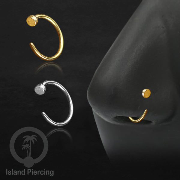 Nose Piercing Jewelry Perhiasan Hidung Nose Ring polos warna silver &amp; gold