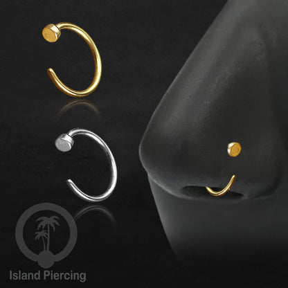 Nose Piercing Jewelry Perhiasan Hidung Nose Ring polos warna silver &amp; gold