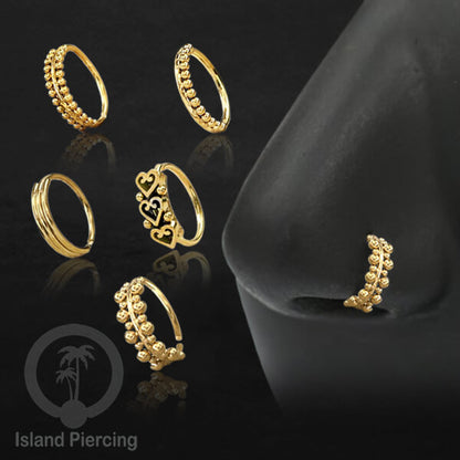 Nose Ring Piercing Jewelry Perhiasan Hidung banyak model keren warna gold
