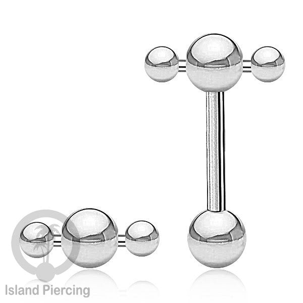 Tindik Lidah stainless warna Silver banyak motif menarik, Unique Tounge Piercing Jewelry