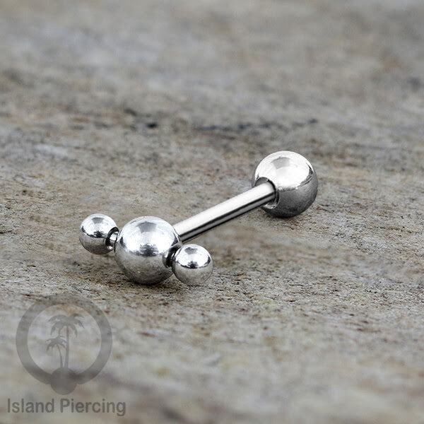 Tindik Lidah stainless warna Silver banyak motif menarik, Unique Tounge Piercing Jewelry