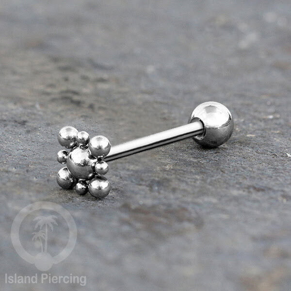 Tindik Lidah stainless warna Silver banyak motif menarik, Unique Tounge Piercing Jewelry