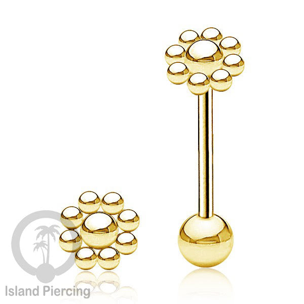 Tindik Lidah stainless warna Gold banyak motif menarik, Unique Tounge Piercing Jewelry
