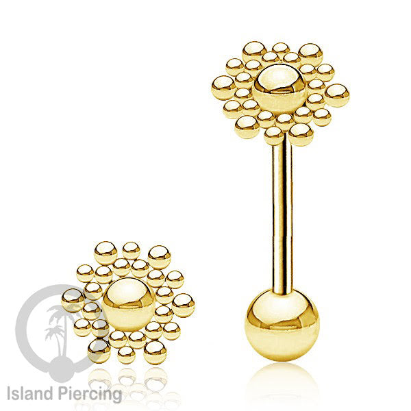 Tindik Lidah stainless warna Gold banyak motif menarik, Unique Tounge Piercing Jewelry