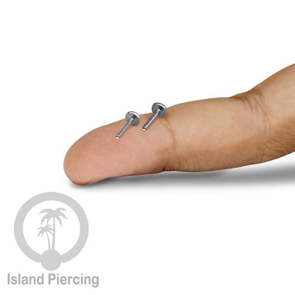 Tindik Labret Piercing Titanium Asli, batang aja pilihan semua ukuran 5-12mm